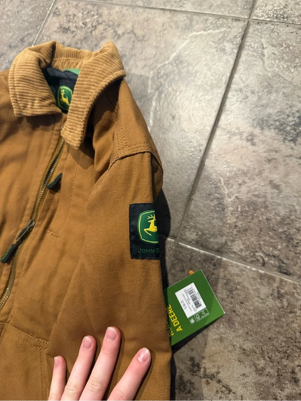 💛John Deere Boys' tractor jacket Bronze